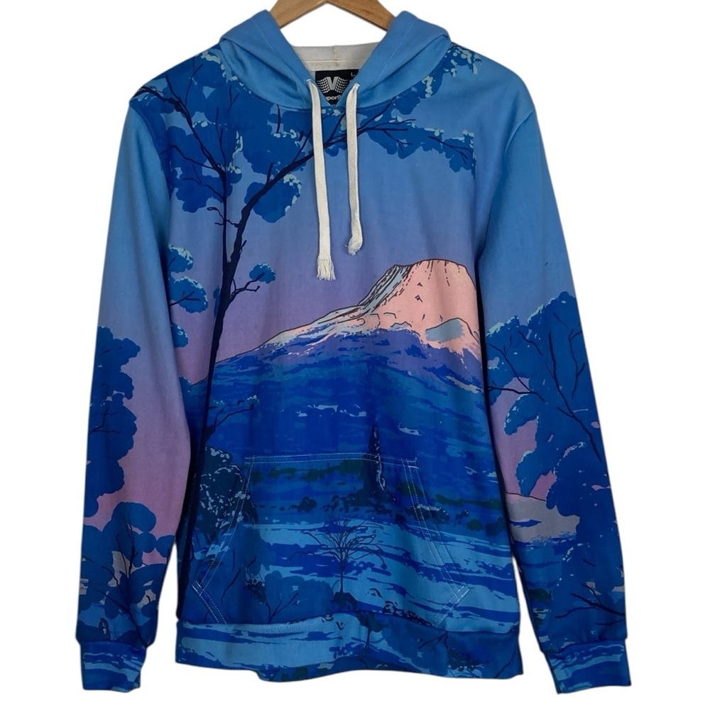 Vapor95 Mt. Fuji Fleece Hoodie Sweatshirt